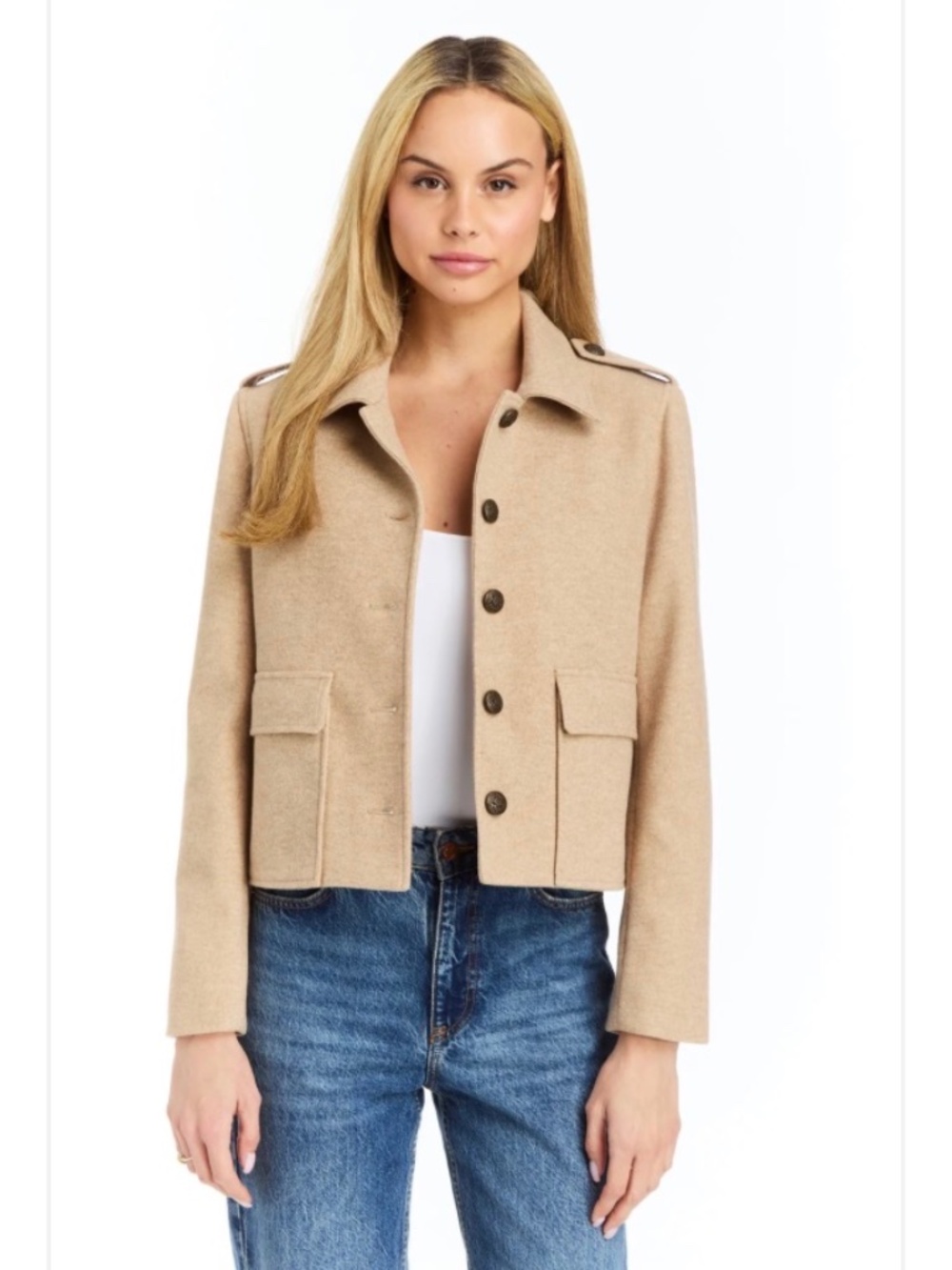 NWT $369 Drew Tan Minty Jacket Size Small